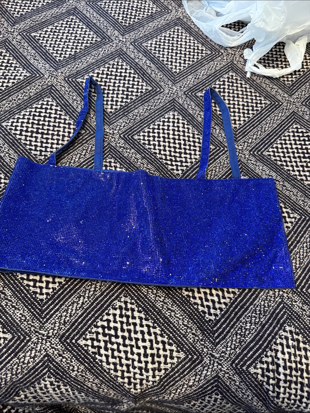 12th Tribe cobalt Blue Sequin Crop Tank- worn once. 78 retail